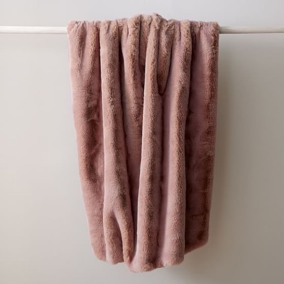 West Elm Chinchilla Faux Fur Throw 🥳HP🥳 - Picture 2 of 8